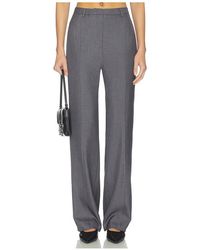 AEXAE - Twill Pleated Straight Leg Trouser - Lyst