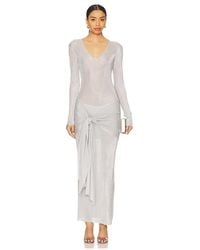 SER.O.YA - Vestido De Punto Metalizado Ashera En Metálico Talla En - Lyst