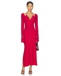 Vaillant - Ribbed Jersey Cardigan Dress - Lyst