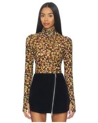 AFRM - Zadie Flocked Mesh Top - Lyst