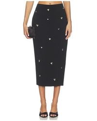 MILLY - Heart Applique Maxi Skirt - Lyst