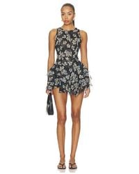 Free People - Raven Printed Mini Dress - Lyst