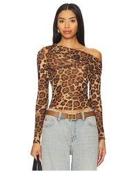 AFRM - Top De Malla Con Un Solo Hombro Barry En Color Marrón Talla (También En Xxs, Xs, S, M, L, Xl, Xxl, 2X, 3X) - Lyst