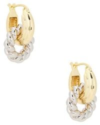Luv Aj - The Two Tone Rope Interlocked Hoops - Lyst