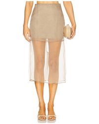 L'academie - 'Academie Blaire Midi Skirt - Lyst