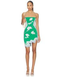 Ph5 Aster Reversible Wavy Asymmetric Dress in Green | Lyst