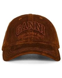 Ganni - Corduroy Cap - Lyst