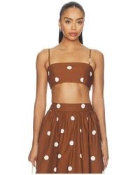 Susana Monaco - Polka Poplin Crop String Top - Lyst