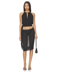 With Harper Lu - Draped Halter Top - Lyst