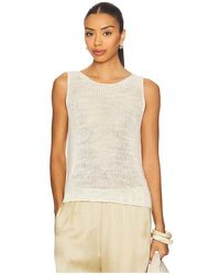 Enza Costa - Linen Open Knit Tank Top - Lyst