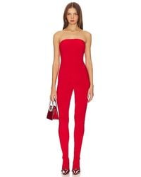 Norma Kamali - Strapless Catsuit With Footsie - Lyst