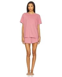 Lunya - Organic Pima Tee Short Set - Lyst