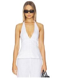 AEXAE - Linen Halter Neck Top - Lyst