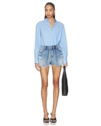 Alexander Wang - Prestyled Button Down Skort Romper - Lyst