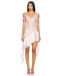 For Love & Lemons - Raspberry Rose Mini Dress - Lyst