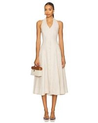 L'academie - 'Academie Uma Linen Midi Dress - Lyst