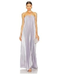 L'idée - Vestido Largo Tie En Color Gris Talla (También En 12/L, 6/Xs, 8/S) - Lyst