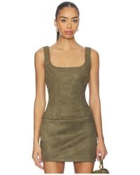 superdown - Patsie Faux Suede Top - Lyst