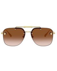Versace - Gafas De Sol En Color Oro Metálico Talla - Lyst