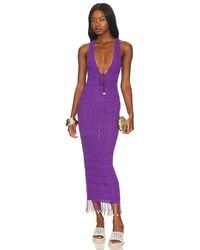 Camila Coelho - Abeni Keyhole Midi Knit Dress - Lyst