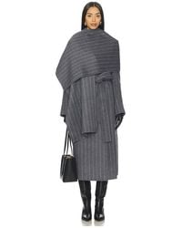 Nicholas - Candice Scarf Double Wool Long Coat - Lyst