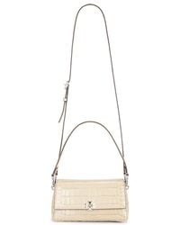 Tory Burch - Charlie Embossed Croc Small Shoulder Bag - Lyst