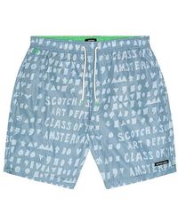 Scotch & Soda - Printed Swim Shorts En Color Bebe Azul Talla (También En M, S, Xl/1X) - Lyst