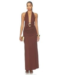 Runaway the Label - Arina Halter V-Neck Maxi Dress - Lyst