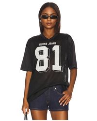Guess - T-Shirt Mit Mesh-Einsatz - Lyst
