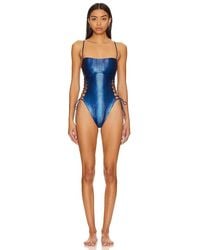 Luli Fama - Midnight Waves Laced Up One Piece - Lyst