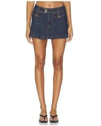 Blank NYC - Denim Pleated Skirt - Lyst