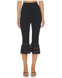 Ganni - Fine Cotton Rib Crochet Pant - Lyst