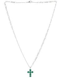 MAPLE - Collar Tipo Cadena Cross En Color Plateado Metálico Talla (También En 60Cm) - Lyst