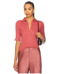 Vince - Polo Con Mangas Al Codo En Color Rosado Talla (También En M, S, Xs) - Lyst