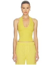 ÉTERNE - Butter Rib Cropped Halter Top - Lyst