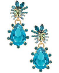 BOUCLES DOREILLES LUELLA Elizabeth Cole en coloris Bleu Femme Bijoux Boucles d’oreilles 