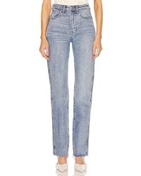 GRLFRND - Sara Super High Rise Straight Jeans - Lyst