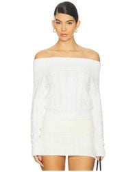 Frankie's Bikinis - Jersey Saint Cable Knit En Color Blanco Talla (También En M, S, Xs) - Lyst