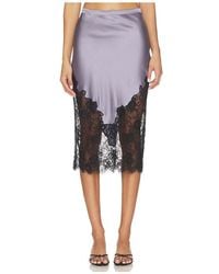 Fleur du Mal - Juliet Lace And Silk Skirt - Lyst