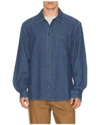 Rhythm - Textured Wale Long Sleeve Shirt - Lyst