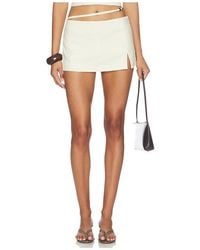 L'academie - 'Academie Kora Linen Mini Skort - Lyst