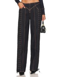 Lioness - Daydream Tie Up Jeans - Lyst