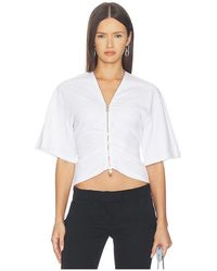 Alexander Wang - Gathered T-Shirt With Continuous Loop Zipper - Lyst