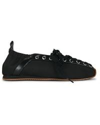 Ganni - Lace Up Sporty Ballerina Sneaker - Lyst