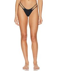 Indah - Jovi Skimpy Solid Smocked String Bikini Bottom - Lyst