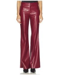 Alice + Olivia - Pantalón Ajustado De Tiro Medio Con Corte Acampanado Andrew En Color Rojo Talla (También En 10, 2, 4, 6) - Lyst