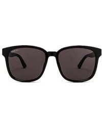 Gucci - ブラック スクエア サングラス - Lyst