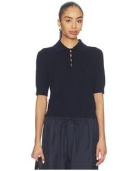 White + Warren - Cashmere Button Polo - Lyst