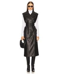 Susana Monaco - Sleeveless Faux Leather Sleeveless Trench - Lyst