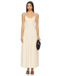 4th & Reckless - Vestido De Cintura Baja Trisha En Color Crema Talla En - Lyst